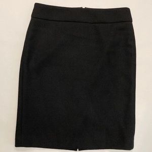 J. Crew Black Wool Pencil Skirt size 4